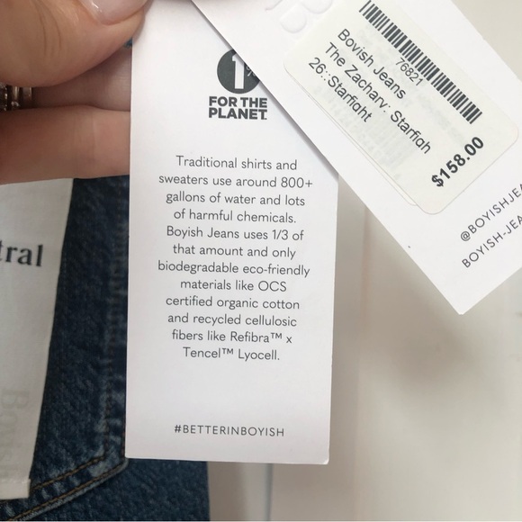 NWT Boyish Jeans the Zachary fit high rise stretch skinny Blue sizes  26 27 28 - Picture 8 of 11